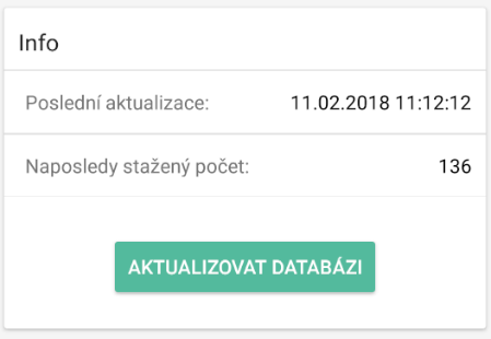 Informácie o poslednej aktualizácii