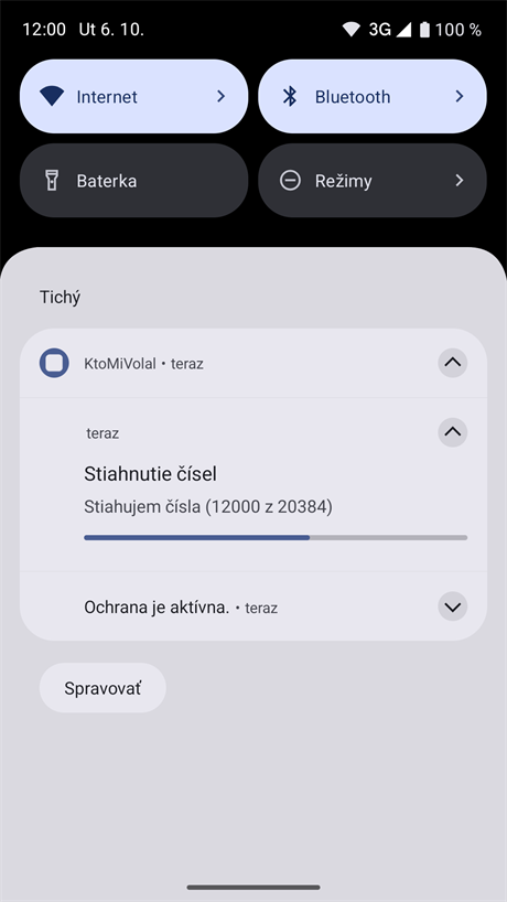 Sťahovanie databázy čísel