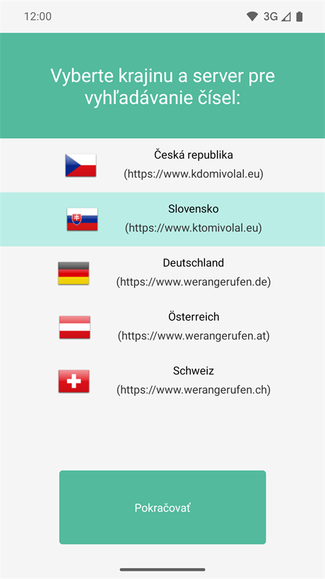 Výber krajiny