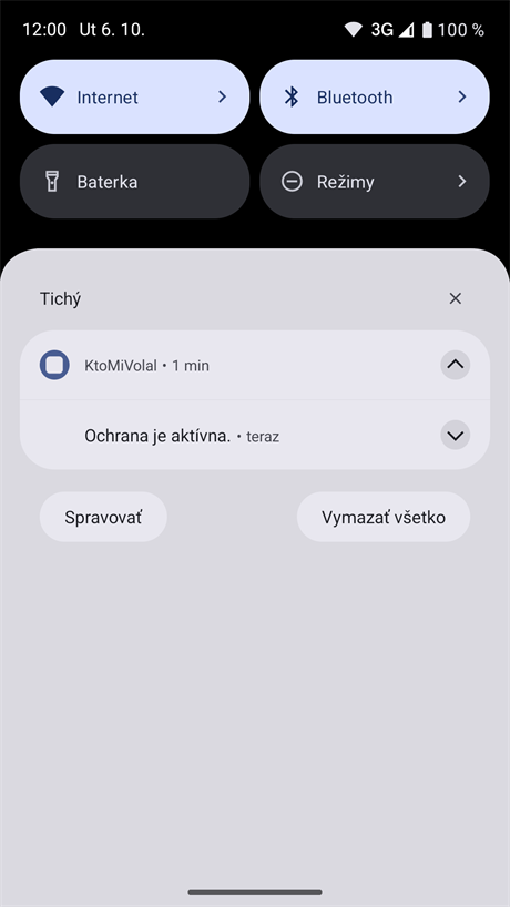 Upozornenie o aktívnej ochrane