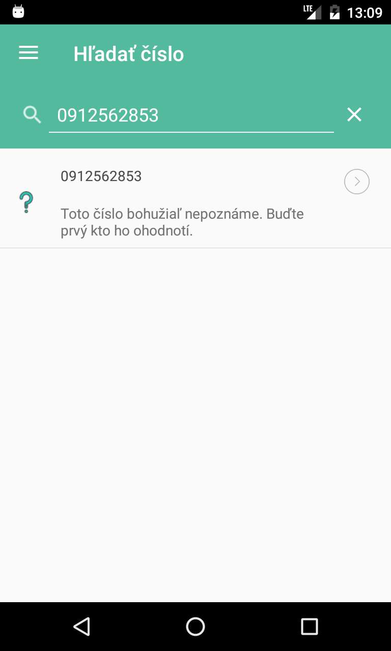 Telefónne číslo nebolo nájdené