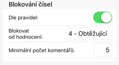 Nastavenie blokovania telefónnych čísel