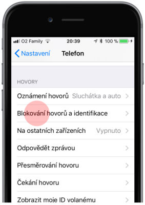 Blokovanie hovorov a identifikácia